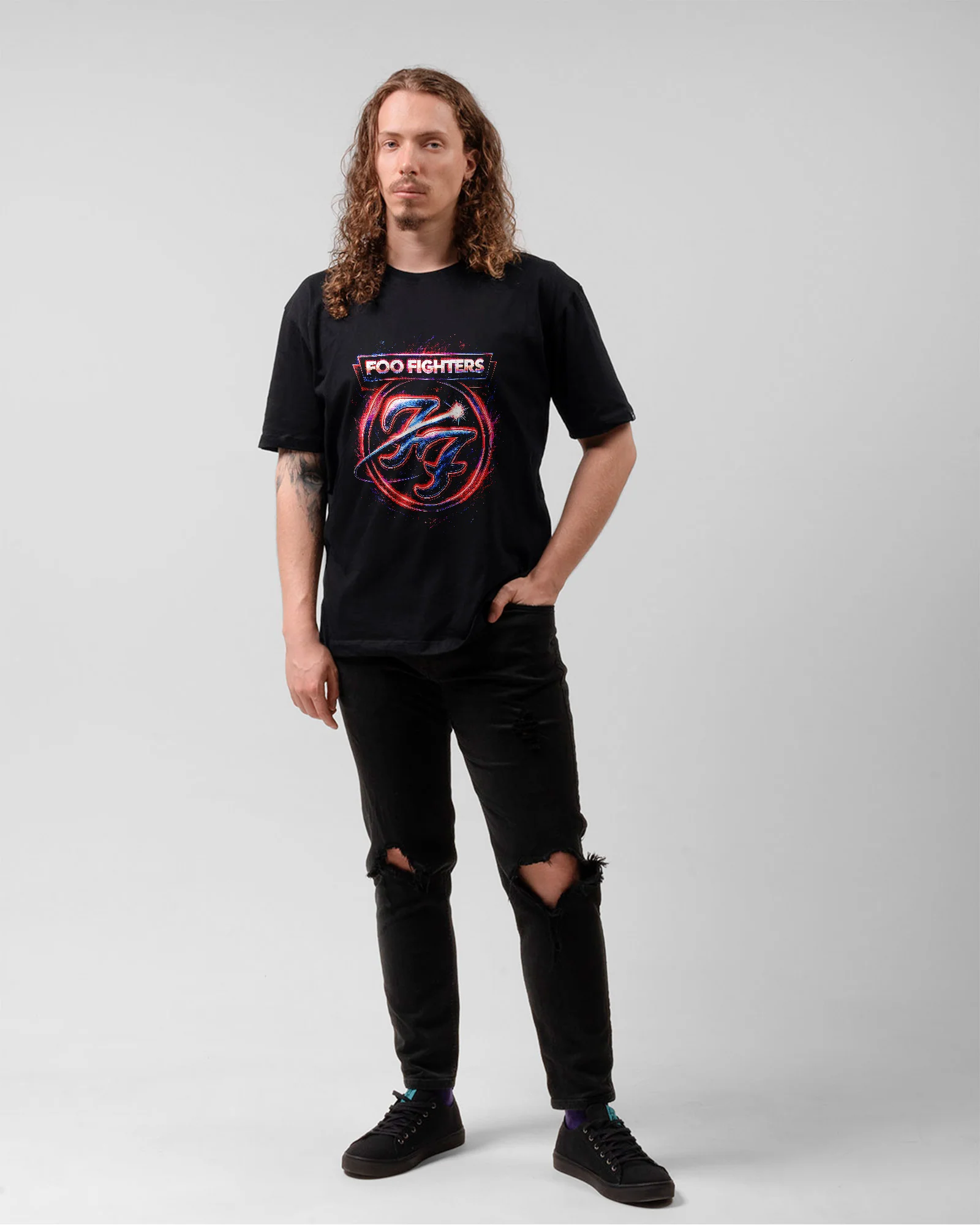 Camiseta Clássica Foo Fighters Galaxy FF - Image 5