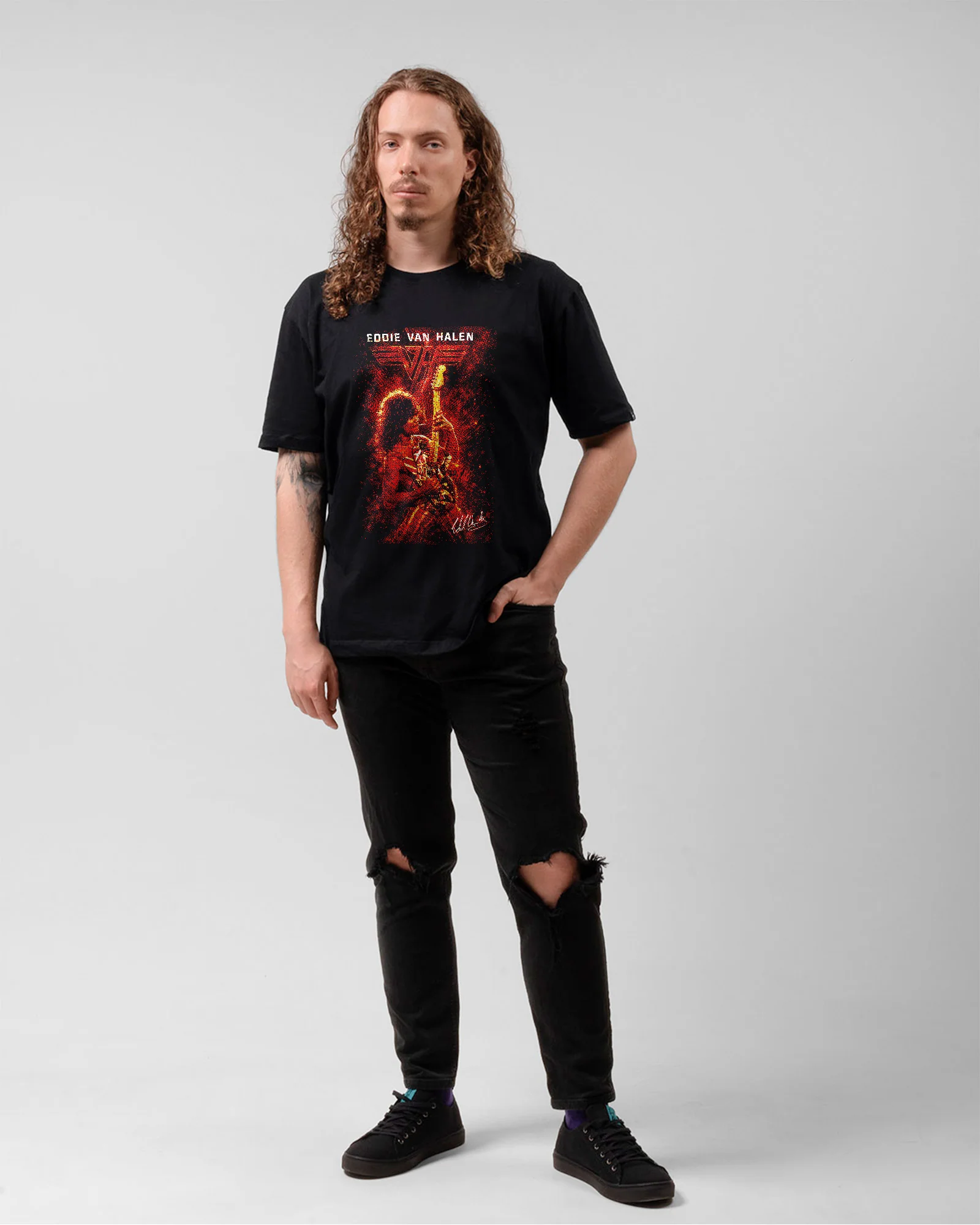 Camiseta Preta Eddie Van Halen Rock - Image 3