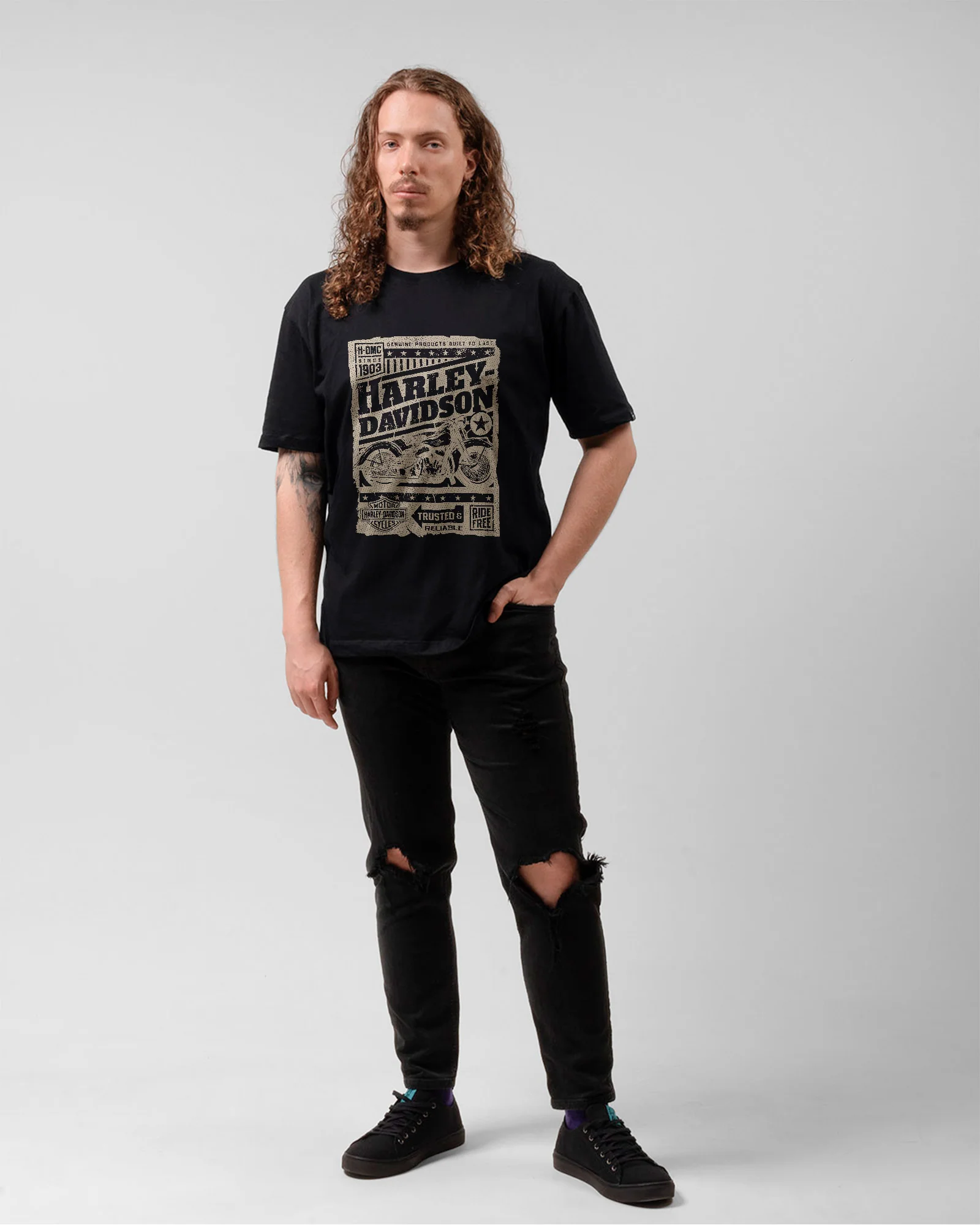 Camiseta Preta Moto Banner Motorcycles Estilo Biker - Image 5