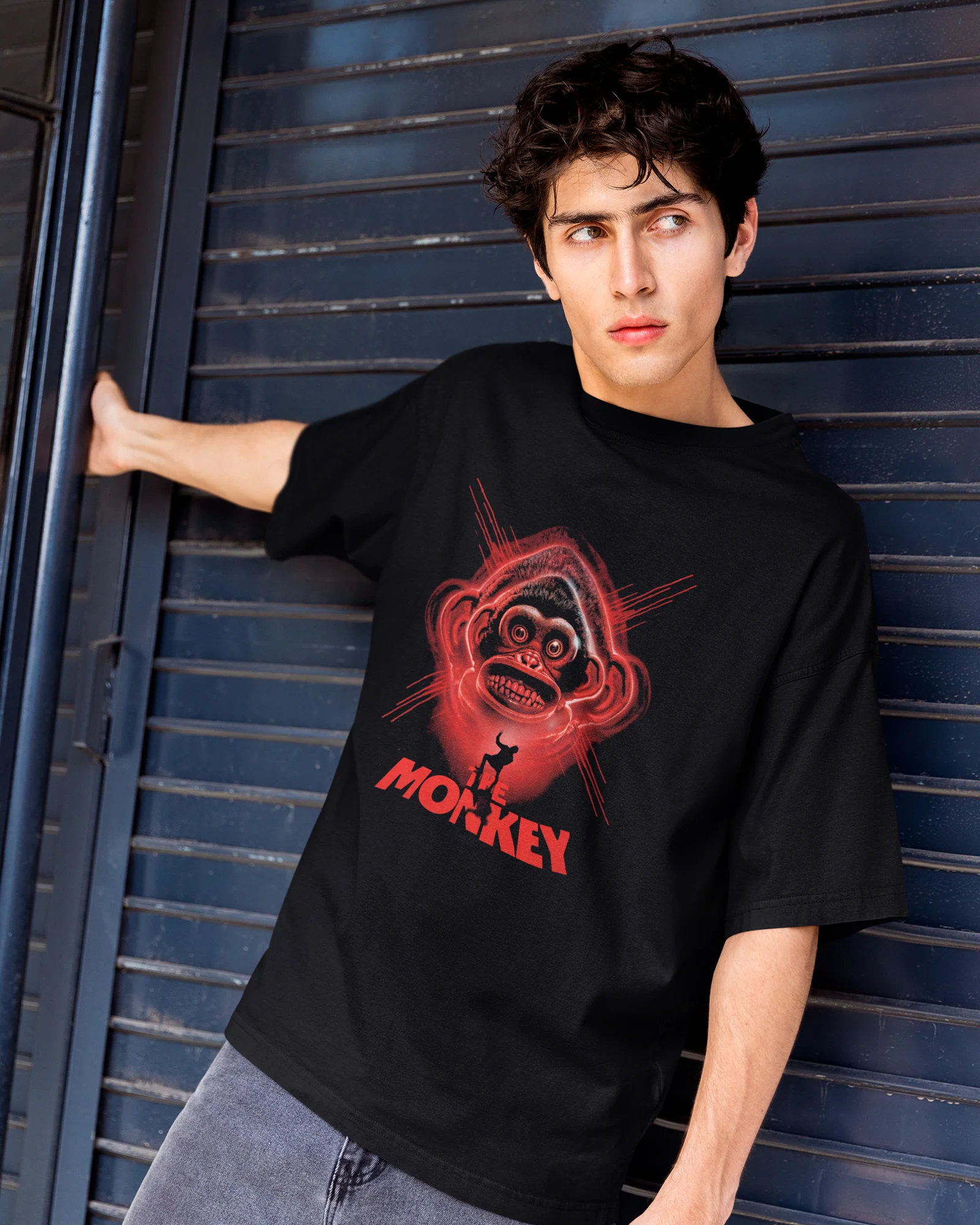 Camiseta Preta The Monkey Arte Horror Estilo Sombrio Unissex - Image 2
