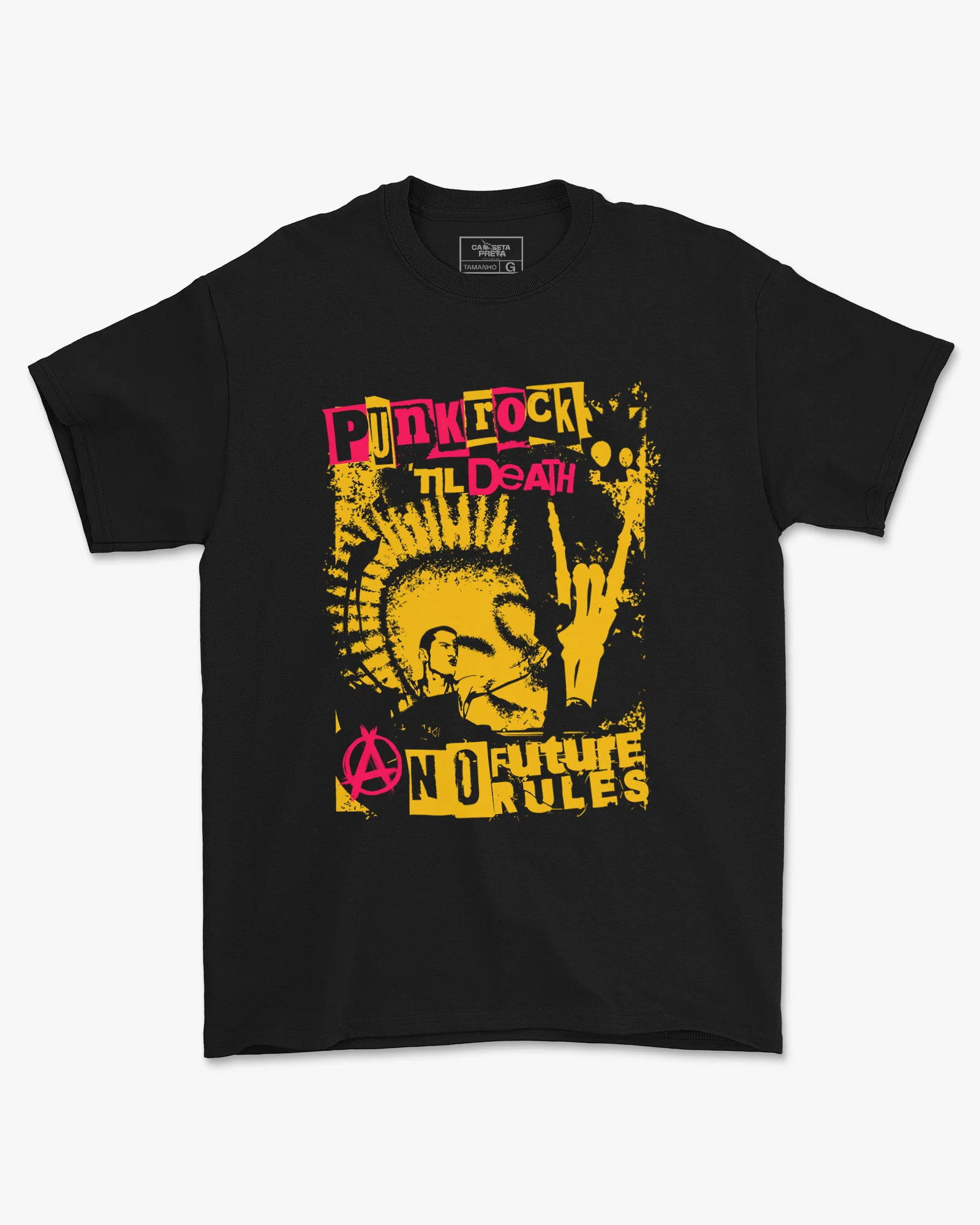 Camiseta Punk Rock Til Death Retrô