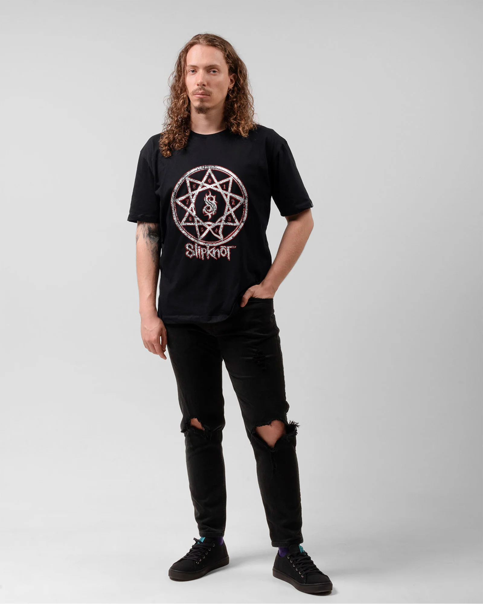 Camiseta Slipknot Pentagrama Nu Metal - Image 5